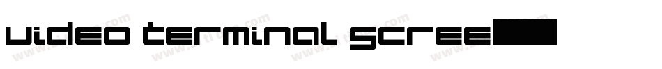 Video Terminal Scree字体转换